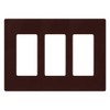 Lutron Claro 3 Gang Decorator/Rocker Wallplate, Gloss | CW-3-BR |
