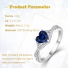 CARICY 925 Sterling Silver Infinity Heart Ring September Sapphire Birthstone