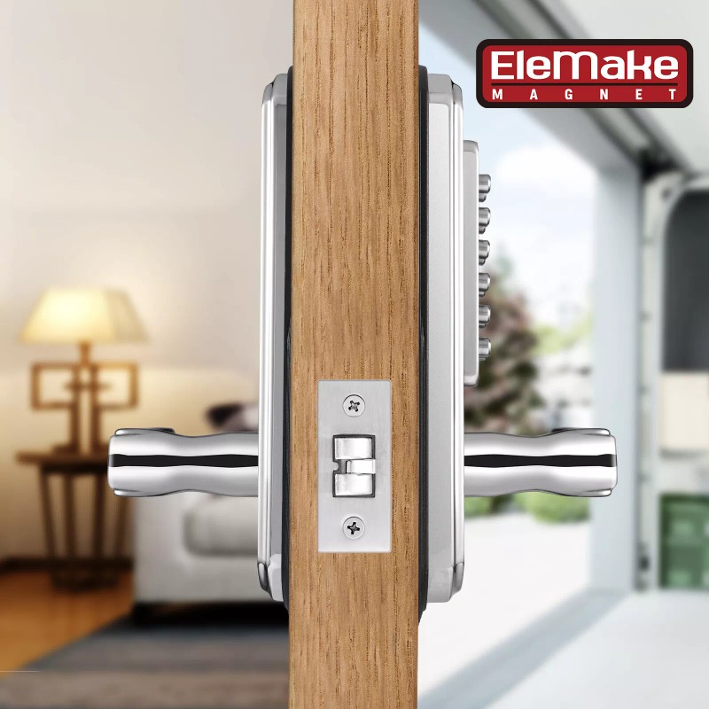 Elemake Keypad Door Lock, Keyless Entry Door Lock Mechanical Lock