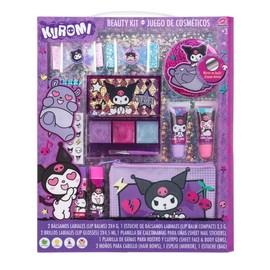 Kit de Belleza Kuromi con Brillo Labial, Clips y Espejo, Ideal para Juego de Maquillaje Infantil - MAKEUPERÍA