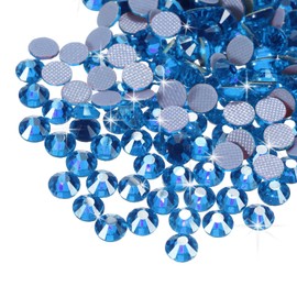 MECCANIXITY 2880 Pcs Hotfix Rhinestones Flatback Crystal Glass Gems Art Rhinestones for Crafts Clothes DIY Decoration(SS6 2mm,Blue)