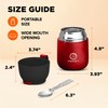 Vacuum Insulated Food Jar. Bowl incl. Folding Spoon, Cup. Wide