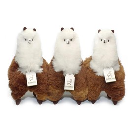 AlpacaNext Llama Stuffed Animal – 18 inch. Cute, Soft and Cuddly Alpaca Plush Toy Handcrafted on Real Alpaka Natural Fur (18 inches, Brown and White)