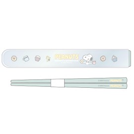 OSK HS-11 Snoopy Pull Lid Chopsticks and Case Set, 6.5 inches (16.5 cm), Made in Japan, Dishwasher Safe, Sliding, Antibacterial, Stylish, Cutlery, Unisex, Kids, Adults, Students