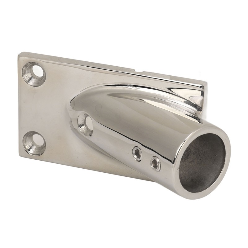 Boat Tube Base Rectangular 316 Stainless Steel Handrail Tube Base