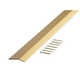 M-D Building Products 72074 Smooth 1-3/8-Inch by 36-Inch Carpet Trim, Satin Brass , Brown
