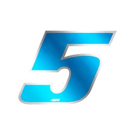 Quattroerre Racing Number 5 Anodized Small, Blue
