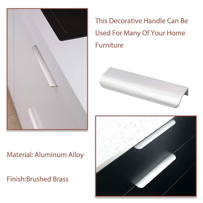 goldenwarm 10Pack 128mm Cabinet Handles Kitchen Drawer Pulls Aluminum Finger
