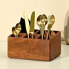 Brick Brown Premium Handcrafted Wooden Spoon stand for kitchen |