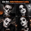 Halloween Make-Up Set Black White Theatre Makeup Sticks with Sponge