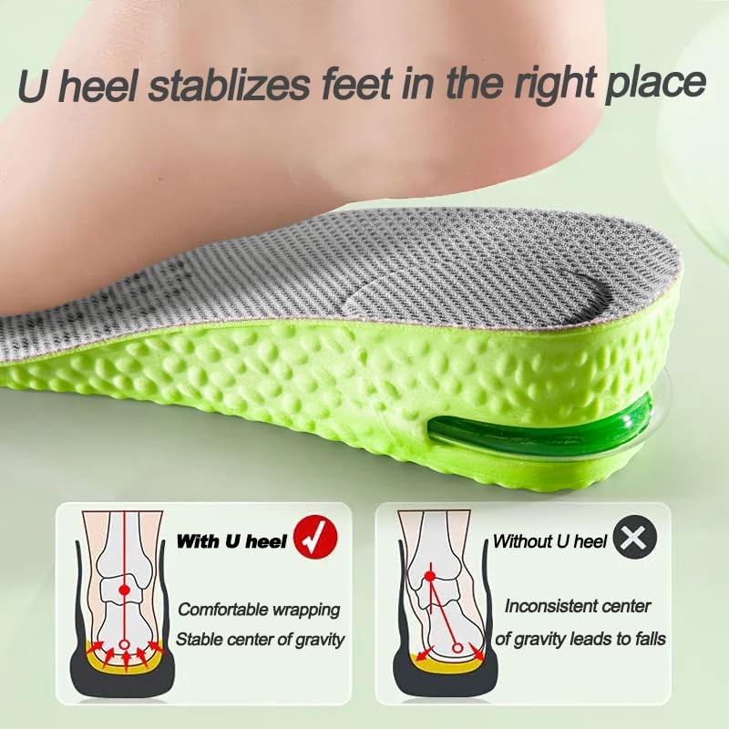 Increased Insole for Men and Women, Height Elastic Soft Breathable