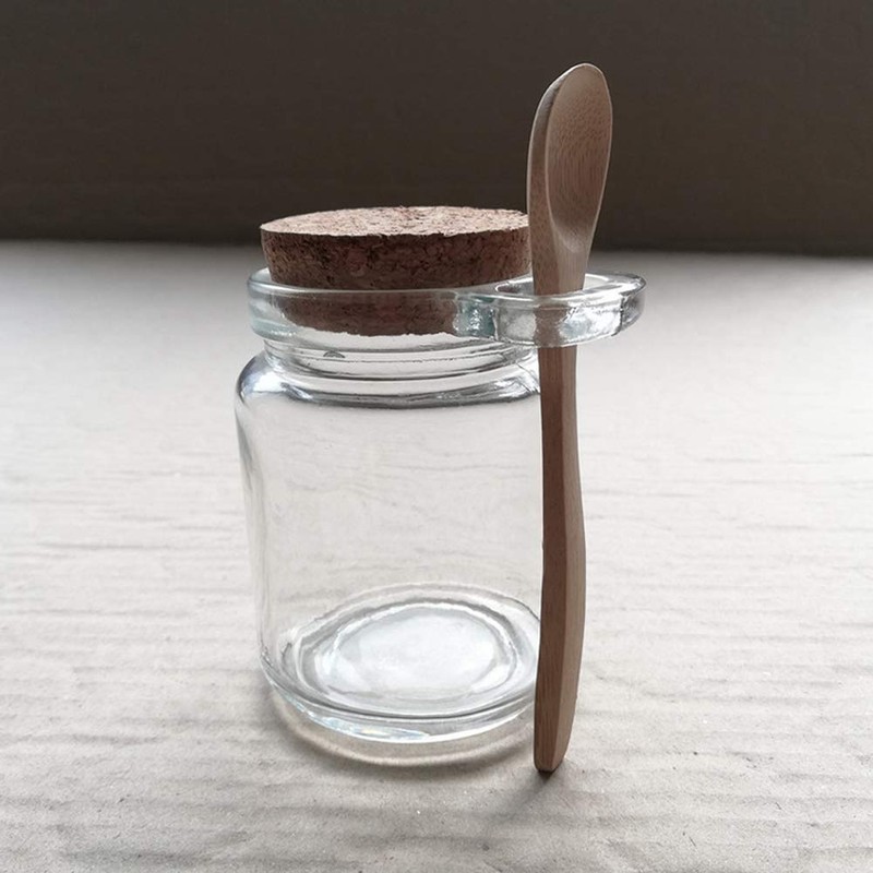 1Pcs 250ml/8.5oz Empty Clear Glass Jam Jar with Cork and