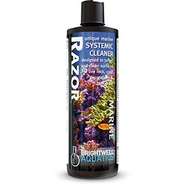 Brightwell Aquatics Razor Marine - Unique Systemic Cleaner for Marine Aquariums, 125 ml