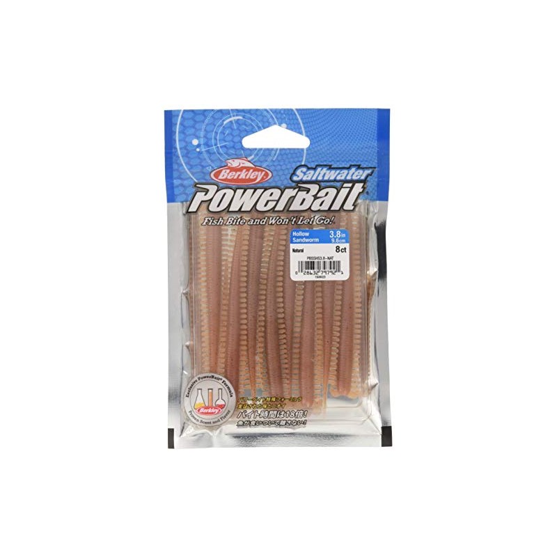 Berkley (バークレー) SW Hollow Sandworm 3.8 Inches Natural PBSSHS3.8-NAT Sea