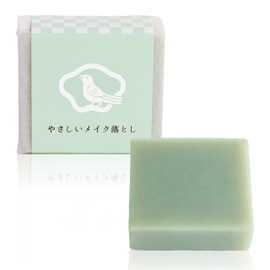 Sanriku Soap-Koubou KURIYA Gentle Makeup Remover, 1 Piece, 3.2 oz (90 g) [Double Face Wash Needed/Eyelash Effected/Additive-Free/Hypoallergenic/Soap/Skin-friendly/Sensitive Skin/Moisturizing/Fragrance-Free/Organic/Natural Materials/Cleansing/Cold Process
