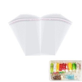 Popsicle Bags Sealable, Ice Cream Bags For Ice Pops, Self-adhesive Clear Popsicle Wrappers, 6.3in x 3.2in (100)