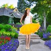 Ycaaeo Sunflower Costume Women, Sunflowers 3 Layers Yellow Tutu Skirt