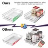 Pull out Cabinet Organizer, Stainless Steel 2-Pack Slide out Drawer