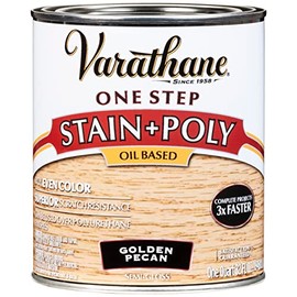 Varathane 225243H Oil-Based One Step Stain + Poly, Quart, Golden Pecan