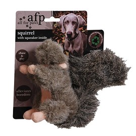 AFP Plush Squirrel Squeaker Dog Toy (Size: Small)