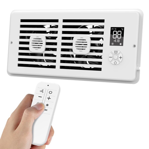 Register Booster Fan for 4" x 10" Room Register Holes