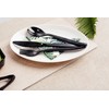 Harfield Polycarbonate Plastic Cutlery Set Black 20cm (x4 Sets) Reusable