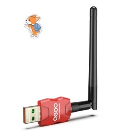 Class 1 Long Range Bluetooth Adapter for PC, QGOO USB Bluetooth Adapter for PC 5.3+EDR, Bluetooth Dongle Bluetooth Receiver Support Windows10/8.1/8/7（red-022）