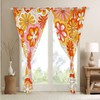 Feelyou Retro Hippie Flower Curtains for Bedroom (2 Panels, 42