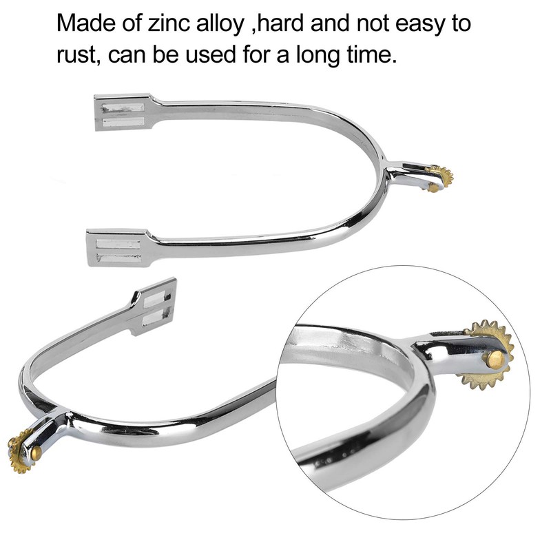 QANYEGN Knob Horse Spurs, Zinc Alloy Equestrian Horse Spurs, English