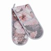 Catherine Lansfield Kitchen Dramatic Floral Cotton Double Oven Glove Grey