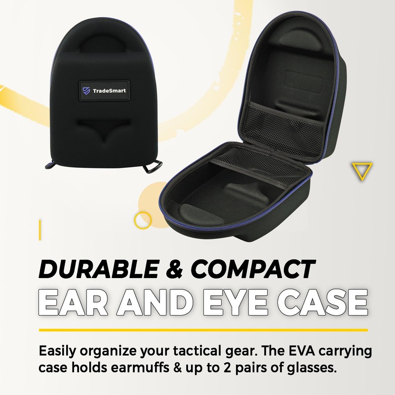 TradeSmart All-in-One Shooting Ear Protection - Comfort+ NRR 28 Earmuffs,