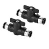 Beduan Pneumatic BUC Ball Valve, 1/4" x 1/4" OD Push