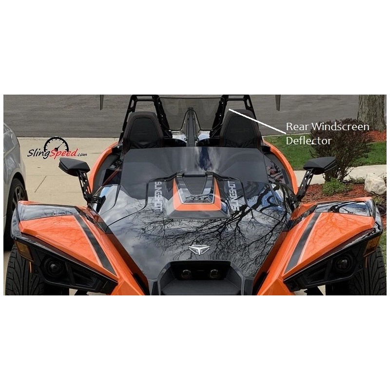 SlingSpeed.com Rear Windshield wind deflectors for Polaris Slingshot