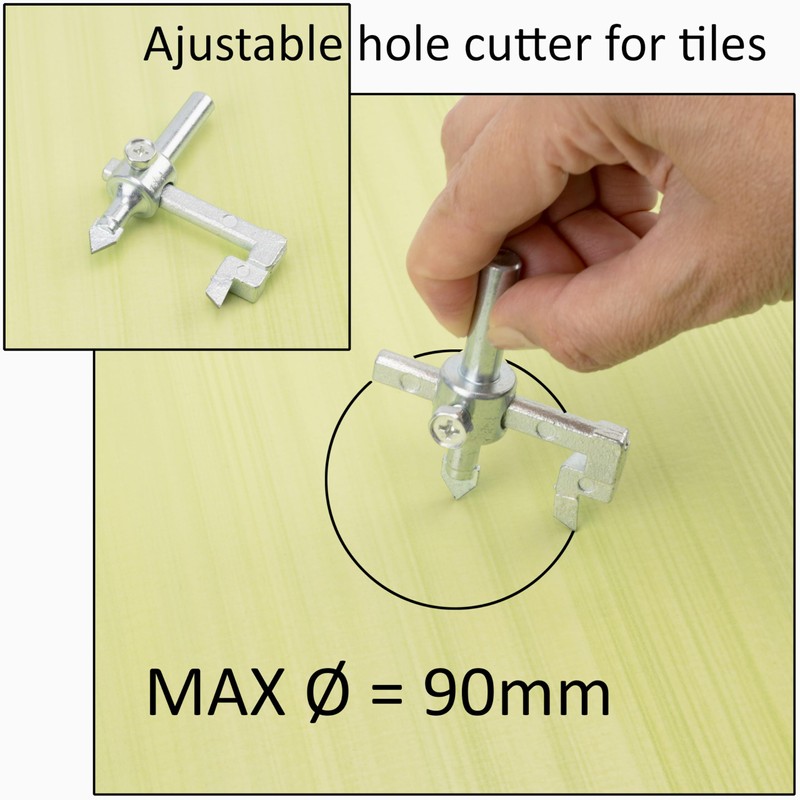 AERZETIX - C73059 - Circular Cutter Compass Adjustable up to