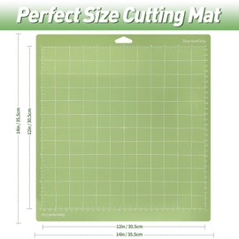 ShipeeKin Cutting Mat Plotter, 30.5 x 30.5 cm (12 x 12 Inch) Cutting Mat for Silhouette Portrait, Sticky Mat for Cricut Explore Air 2/Air/One Maker (Green)