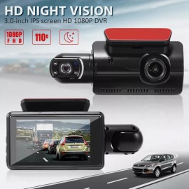 Unbranded 1080P Dual Lens Car DVR Dash Cam Video Recorder G-Sensor Front Inside Camera 3"