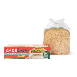 50 Bolsas Desechables Para Sandwich Cadelunch, 15x22 Cm