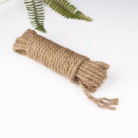 Hemp Rope, 3mm & 32.8 * 5 Feet (Total 164 Feet & Each Pack Contains 5 Ropes) & Brown & Independent Packaging Rope for Gardening, Crafting, Packing, Bundling, Home Decor, Art Decoration