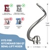 Stainless Steel Dough Hook for KitchenAid 5QT-6QT Bowl-Lift Stand Mixers,