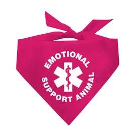 Emotinal Support Animal Dog Bandana (Hot Pink, OS 209)