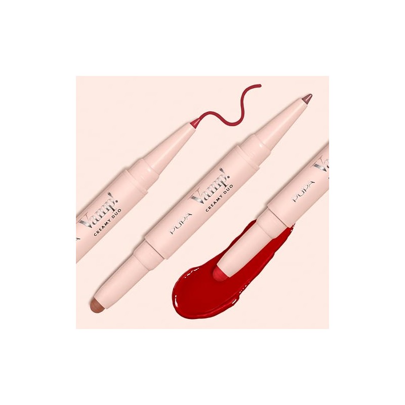Vamp! Creamy Duo Contouring Lip Pencil and Shiny Lipstick -