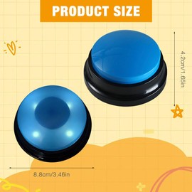 PLLYPE Buzzer with Recording Function, Pack of 4 Pet Talking Training Answer Buzzer, Pet Training Button, 30 Seconds Recording & Playback