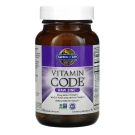 Vitamin Code Raw Zinc 60 Caps Garden Of Life + Vitaminas C O Sabor Neutro
