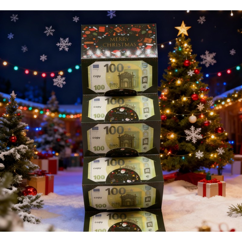 GEHENFRUCHT DIY Birthday Money Gift, Money Cards-Black-B