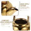 ABOOFAN Gold Whistling Tea Kettle, 14cm Stovetop Teapot, Stainless Steel