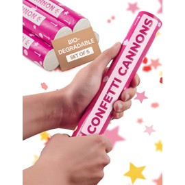 5 Confetti Cannon Birthday Kids Biodegradable - Flower Confetti & Star Confetti - FSC® Certified Paper - For Kids' Parties