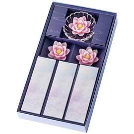 "LOTUS Water Incense" 白檀 Scent/Lotus Shaped ro-sokupinkusetto [Paper Box Specifications]
