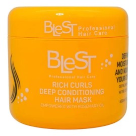  Mascarilla Hidratante Blest 500 ml para Cabello Rizado | Define, Controla Frizz y Nutre