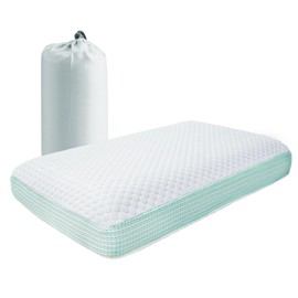 YOUR MOON Memory Foam Pillows for Travel, Small Compressible Camping Pillow for Sleeping, Medium Firm Neck Support Pillows, Portable Backpacking Hammock Camp Pillows for Hiking&Car(White)