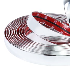 SBWLKJ 25Ft Automotive Chrome Trim Molding 1"(25mm) Heavy Duty Car Side Moldings(Self Adhesive) UV-Protected Scratch-Proof for All Vehicles Exterior Interior Body Door Window Bumper